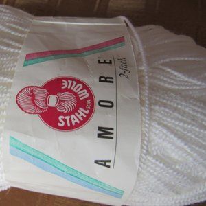 Lot 7+sks, Schoeller + Stahl Wolle Yarn, White,100% Polyacryl